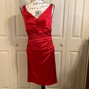 Women’s Red Satine Dress